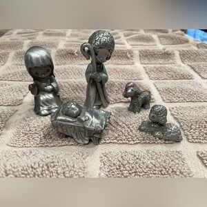 Enesco Precious Moments Pewter Nativity